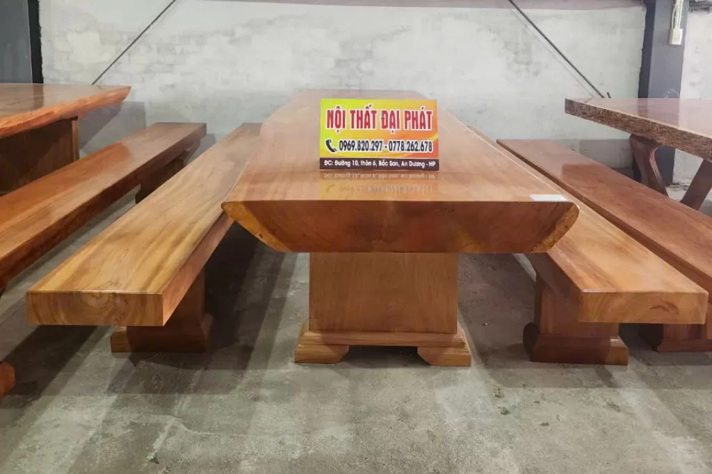 Nội thất bộ bàn ghế gỗ nguyên khối