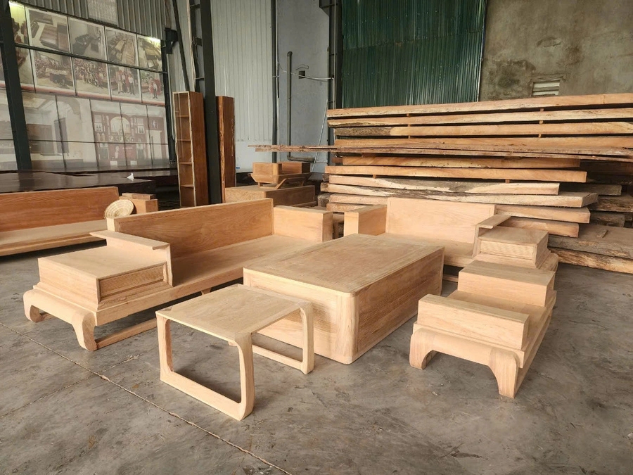 Sofa đùi gà gỗ gõ thô