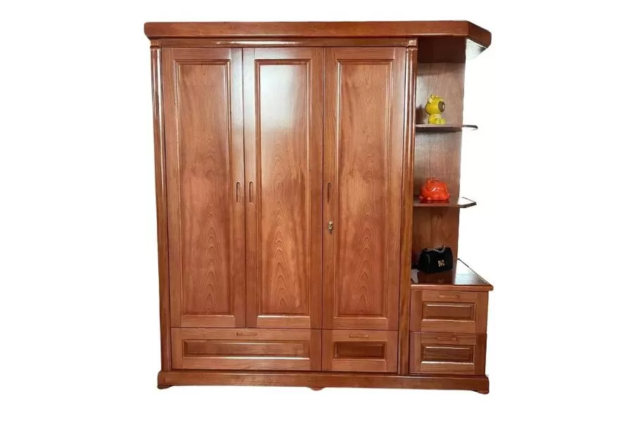 Tủ quần áo 3 cánh, kệ để túi xách 3 tầng