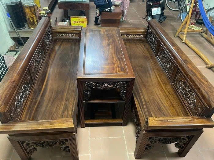 Bộ bàn ghế gỗ sồi đẹp 