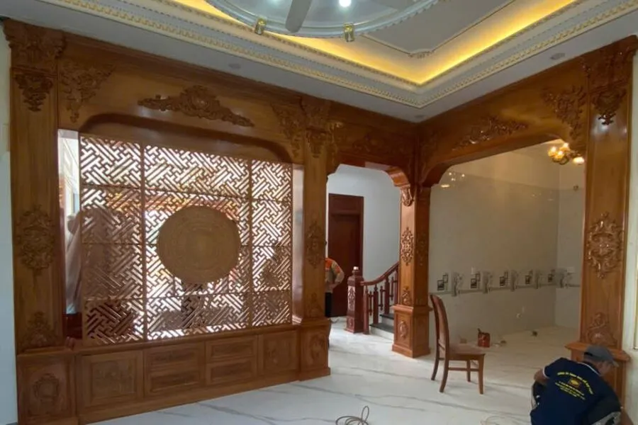 Dự án thi công vách, cột tường gỗ